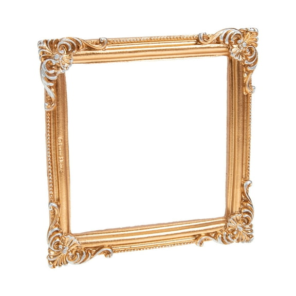 STRANDCHIC Rustic Golden Resin Picture Frame Set for Nail Jewelry Display Design 1 Set