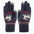 thumbnail image 2 of Odeerbi Christmas Gloves Women Christmas Layer Snowflake Plus Thick Warm Gloves Knitting Wrist Gloves Mittens Red, 2 of 4