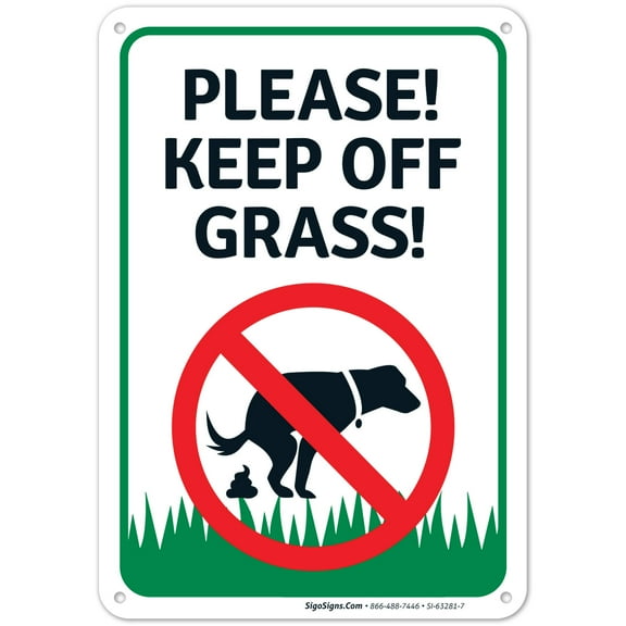 Please Keep Off Grass Sign,