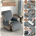 thumbnail image 4 of Timeles 100% Waterproof Recliner Covers, Velvet Recliner Chair Covers with Pockets, 1 Seat Recliner Sofa Covers for Kids & Pets (1 Seater 23", Dark Gray), 4 of 7