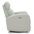 thumbnail image 5 of CHITA Power Swivel Glider Rocking Recliner Nursery Chair Living Room Chair, Leather, White, 5 of 11