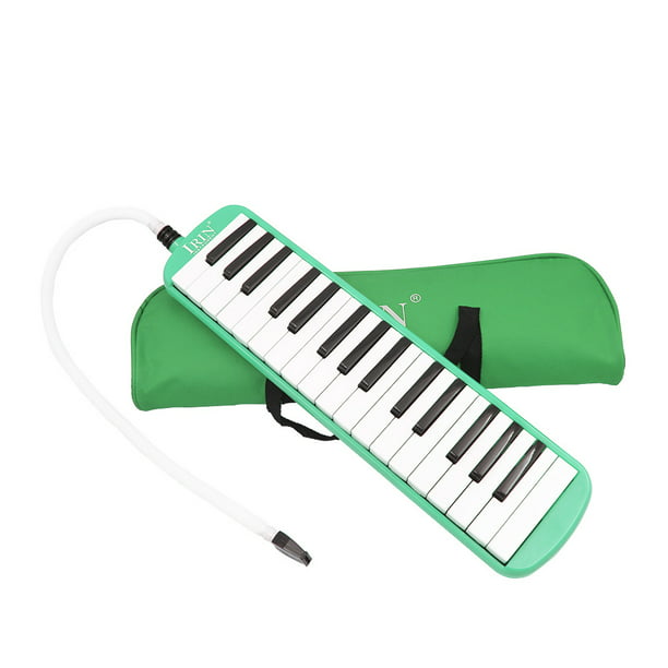 IRIN 32 Keys Piano Melodica with Carrying Bag Green for Melodica Student  Beginner Kids Gift 