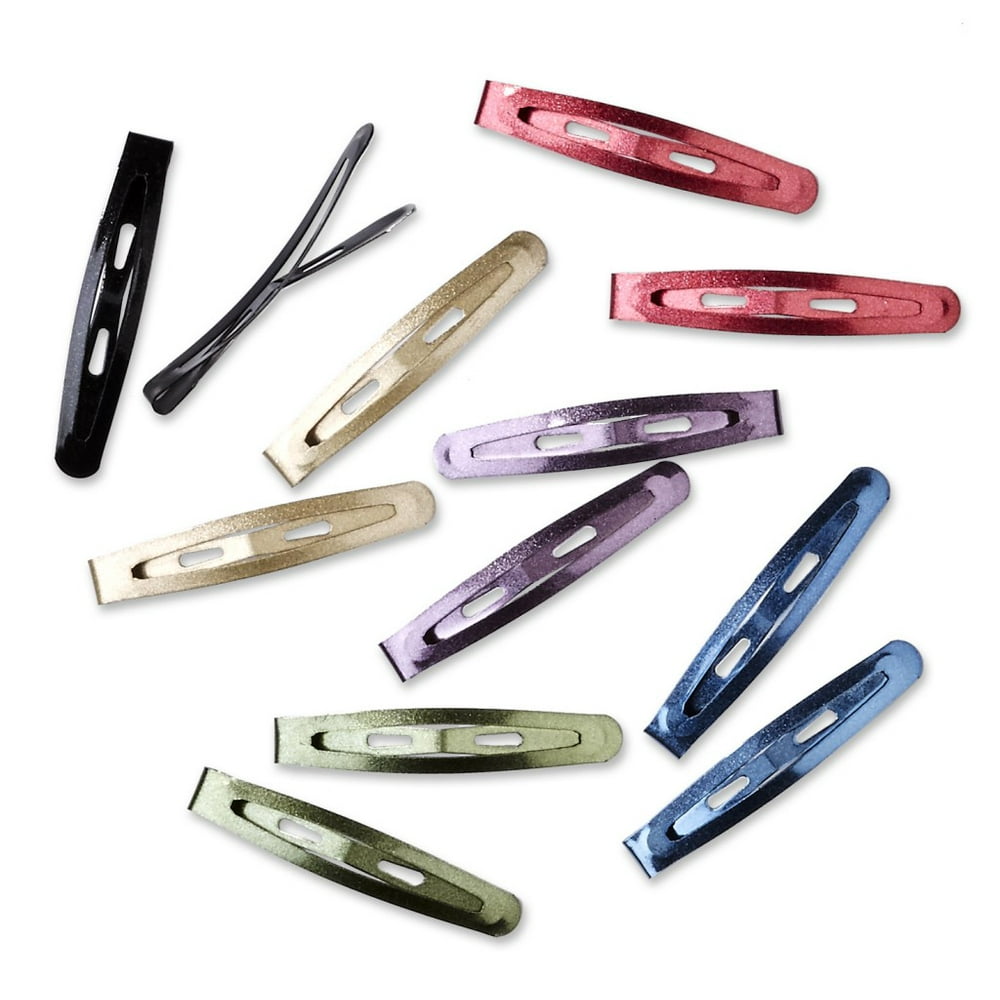 scunci Scunci Metal OpenCenter Snap Clip Barrettes, All Day Hold, in