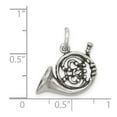 thumbnail image 2 of 925 Sterling Silver Polished Oxidized French Horn Charm 21x22mm Wide Pendant Necklace for Women, 2 of 2