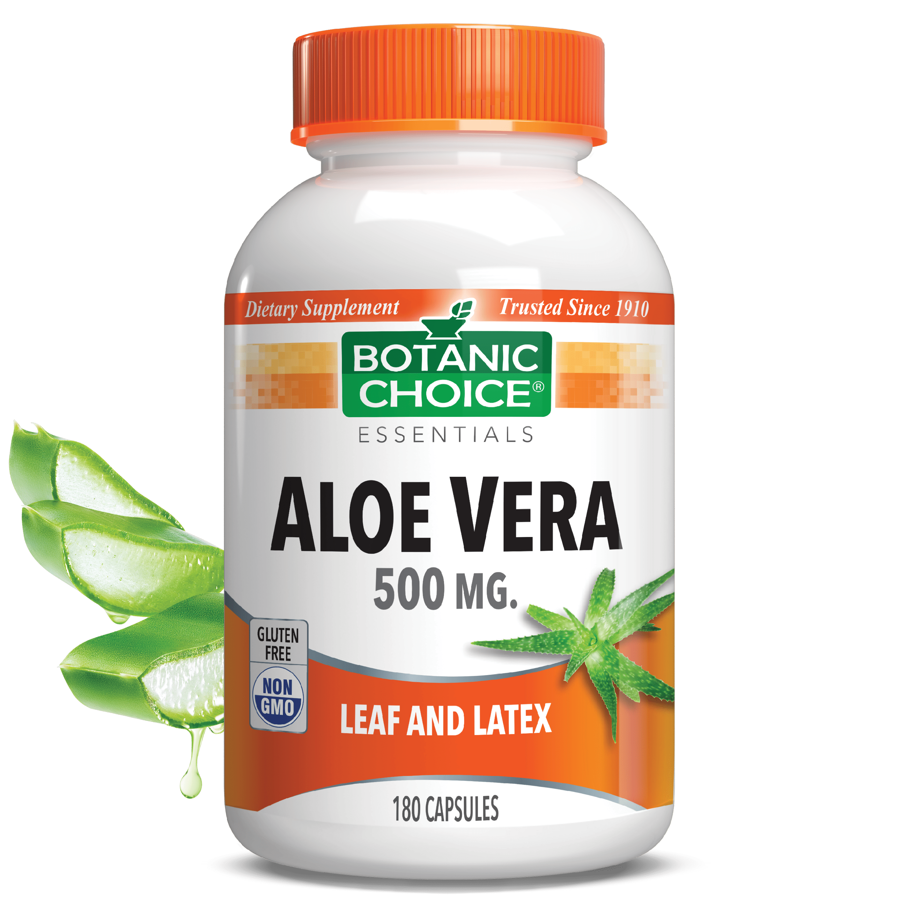 Botanic Choice Aloe Vera 500mg Capsules, 180 Ct; Supports Digestive Health