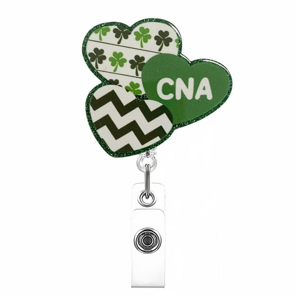 Patrick's Day Badge Card Holder with Swivel Clip Retractable Badge Reels