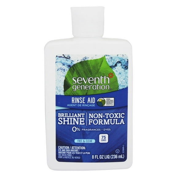 Seventh Generation Dish Rinse Aid - Free And Clear - 8 Oz - Case Of 9 Packaging May Vary