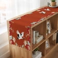 thumbnail image 6 of Table Runners 72 Inches Long Dress Scarves, Red Crane Farmhouse Kitchen/Dining Table Runner, Coffee Tablerunners, Vintage Red Teal Spring Floral Botanical 14x72 Inch, 6 of 9