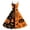 Ginger, variant on Womens Halloween Wedding Guest Dress Crewneck Cocktail Dresses Pumpkin Ghost Witch Print Pretty 50's Dress Spaghetti Strap Sleeveless Vintage Ginger Outfit Ginger S