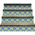 thumbnail image 3 of 4" X 4" Aqua Floral Peel and Stick Removable Tiles, 3 of 9