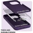 thumbnail image 6 of for iPhone 14 Pro Max Case Liquid Silicone Magsafe Magnetic Stand with Screen Protector Full Protection Slim Shockproof Protective Case Cover 6.7 Inch - Deep Purple, 6 of 11