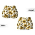 thumbnail image 5 of Picia Sunflowers and Bees Printed Workout Shorts for Women Seamless Scrunch Butt Lifting High Waisted Yoga Gym Booty Running Moisture-wicking Short Pants-Small, 5 of 9