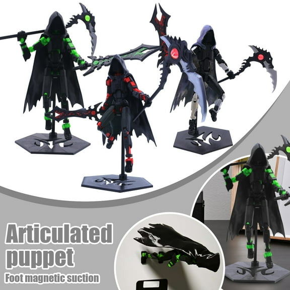 3Pack Already Assembled T13 Action Figure Accessories,T13 Multi-Jointed Movable,for Collectors Desktop Decorations t-13 Movability 3D Printed Toys