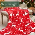 thumbnail image 5 of Christmas Blanket Winter Throw Blanket Holiday Fleece Blankets Red Christmas Throw Blanket Reindeer Fleece Blanket for Couch Sofa Bed 50 x 60 inch, 5 of 6