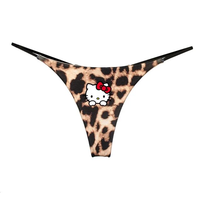 Ropa interior Sexy de Hello Kitty Sanrio, Tanga de Anime, estilo Harajuku, ropa interior delgada, tentación, regalo de cumpleaños, chica caliente, imprescindible