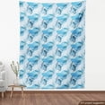 thumbnail image 3 of Ambesonne Dolphin Fabric by the Yard Upholstery, Underwater Fish Pattern, 2 Yards, Blue and Grey, 3 of 4