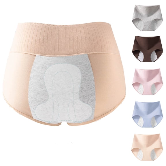 Noric Women's Cotton High Rise Ribbed Hipster Panties Wide Stretch Waist Full Coverage Briefs Breathable Soft Underwear