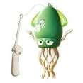 thumbnail image 1 of LED Light-Up & Music Octopus Toy with 8 Tentacles - Auto Obstacle Avoidance, Magic Twisting & Simulated Fishing Game, Green Color, Includes Fishing Rod, ABS Material, Type-C Rechargeable, for Ages, 1 of 6