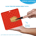 thumbnail image 3 of Licking Mat for Dog and Cat, Dog Lick Mat, Lick Pads for Dog Anxiety Relief, Frozen Lick mat for Peanut Butter, Boredom and Slow Feeder, Non-Slip Design - red, 3 of 5