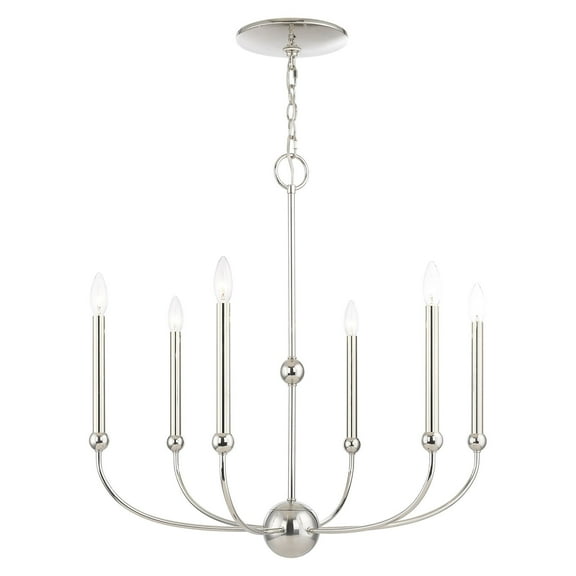 Livex Lighting - Cortlandt - 6 Light Chandelier in Mid Century Modern Style - 28