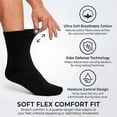 thumbnail image 7 of Comfello Diabetic Quarter Socks for Men & Women Non Binding Seamless Extra Wide Socks 6 Pairs, 7 of 7