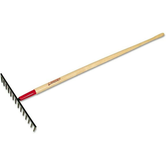 RAZOR-BACK 63121 14 Tine Road Rake, Forged, With Wood Handle