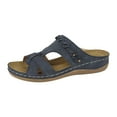 thumbnail image 4 of Dakaela Women's Arch Support Wedges Sandals Slip on Platform Beach Slides Memory Foam Recovery Shoes, 4 of 5