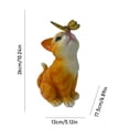 thumbnail image 3 of 10.2" Solar Powered Cat Garden Statue with Glowing Butterfly, Resin Outdoor Kitten Sculpture with LED Night Light, Decorative Figurine for Patio Yard Balcony, Waterproof Lawn Ornament, 3 of 7