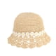 thumbnail image 1 of Sombrero de pescador de verano para mujer, transpirable, con flores pequeñas y hierba huecas, de 56 a 58 cm de circunferencia, gorro de lavabo, gorro protector solar, 1 of 6
