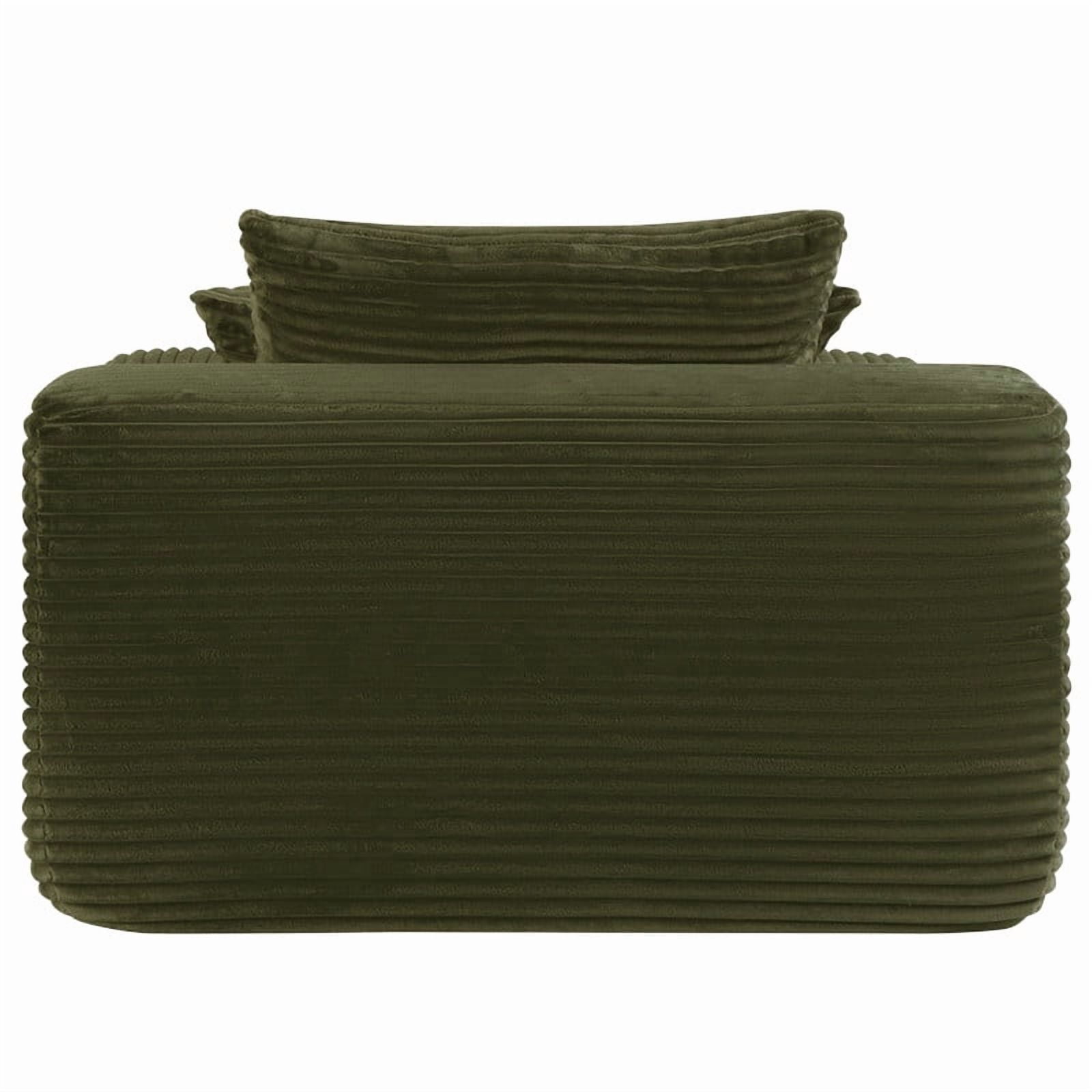 No-Assembly Chaise Lounge Armchair with Throw Pillows, Boneless Single Sleeper Sofa Bed with Cup Holder & Storage Pocket