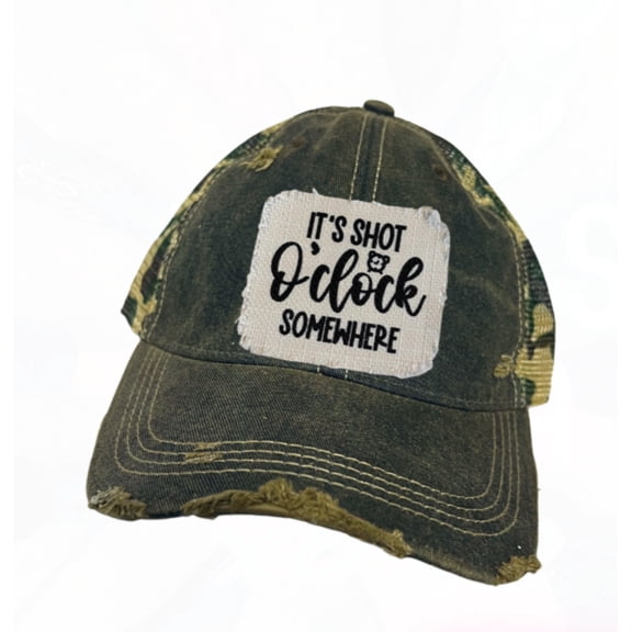 It's SHOT O'clock Somewhere Trucker Hat