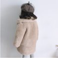 thumbnail image 2 of Gibobby Chamarra niñaAbrigo para niñas pequeñas, chaqueta gruesa a de viento de invierno, chaqueta de abrigo con botones de forro polar cálido para niños(Caqui, 2-3 Años), 2 of 4