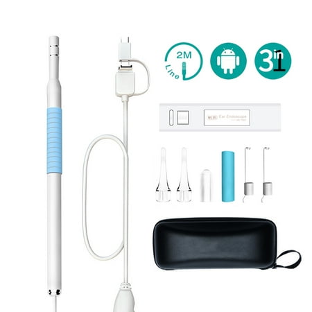 Wireless WiFi Ear Cleaning Earpick 5.5mm 720P Lens Earwax Tool Ear Nose Borescope Inspection Camera HD 1.3MP Visual Ear Spoon Health Care Clear Remover Tools Otoscope for IOS Android Windows (Best Adware Remover Android)