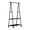 Black, variant on Btomtd Floor-Standing Clothes Rack with Attached Shelves for Bedroom and Living Room, Garment and Accessory Storage Stand Shelving Unit, 21.6"D x 16.5"W x 63"H (Pink)