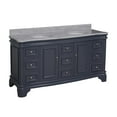 thumbnail image 2 of Katherine 72" Double Bathroom Vanity with Marine Gray Cabinet and Carrara Marble Top, 2 of 6