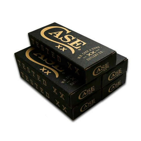 Case XX Knives Knife Boxes for Pocket Knife Black & Tan Quantity of 5