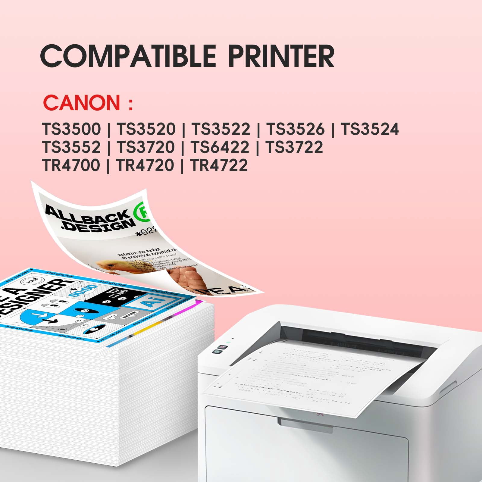 PG-275XL CL-276XL Ink Cartridge Black and Tri-Color 275 275/276 Ink Replacement for Canon TR4720 TS3522 TS3520 Printer - High Yield