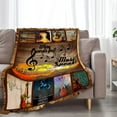 thumbnail image 2 of Music Note Blanket Vintage Guitar Throw Blanket Retro Music Print Plush Blanket Fleece Fuzzy Super Soft Warm Cozy Flannel for Couch Bed Sofa Gift for Kids Teens Adult 60"x50", 2 of 6