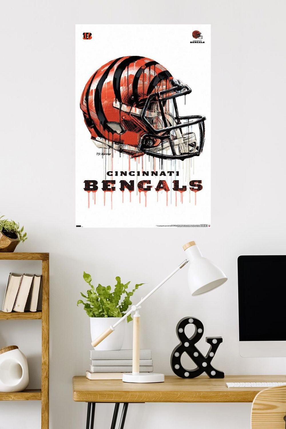 NFL Cincinnati Bengals - Drip Helmet 20 Wall Poster, 22.375" x 34"