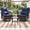 Blue, variant on Omniberg 3-Piece Patio Furniture Set, Outdoor Swivel Glider Patio Chairs Bistro Set with Thick Cushions and 2-Tier Coffee Table, Oversized Rattan Conversation Set for Yard, Balcony, Garden, Gray