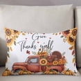 thumbnail image 3 of Fall Truck Pumpkins Throw Pillow Cover 12 x 20 Inch Decorative Pillow Cover Thanksgiving Sunflower Turkey Autumn Lumbar Pillowcase Seasonal Rectangle Cushion Case for Couch Sofa Bed Living Room, 3 of 7