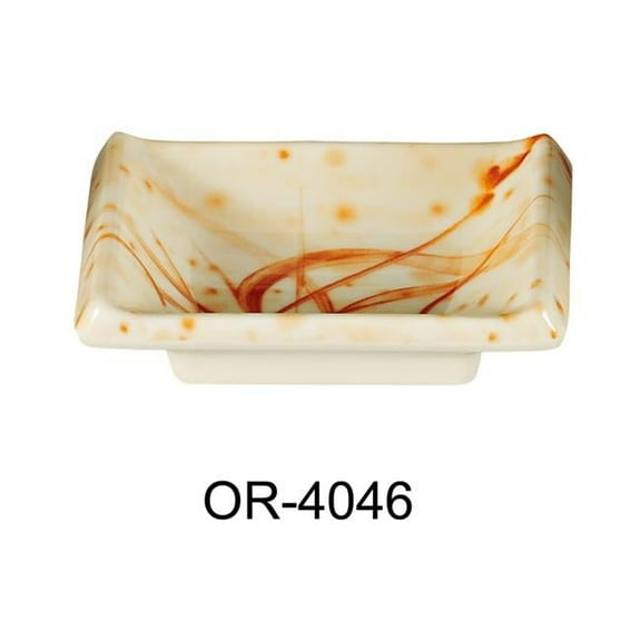 Yanco OR-4046 Orchis Rectangular Sauce Dish, 3.75" Length, 2.5" Width, Melamine, Gold Color, Pack of 72