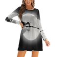 thumbnail image 3 of Moonlight Nature Guitar Sweetheart Knot Flared Dress Fashion Design Large Size Loose Dress Guitar Nature Tree Trees, 3 of 4