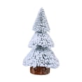 thumbnail image 4 of Mini árbol de Navidad vintage, adorno decorativo con base de madera y copos de nieve. 15cm, 4 of 9