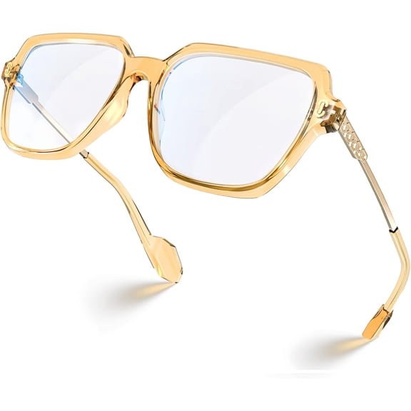 Blue Light Blocking Glasses with Chic Square TR90 Frame and  Temple for Women Men REMY
