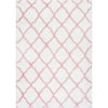 Nuloom  Soft and Plush Cloudy Shag Trellis Kids Nursery Baby Pink Rug (67 x 9)