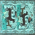 thumbnail image 1 of Ahgly Company Indoor Square Persian Light Blue Traditional Area Rugs, 3' Square, 1 of 4
