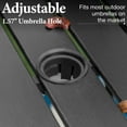 thumbnail image 4 of SUMMIT LIVING 36"H Outdoor Counter Height Pub Table with Umbrella Hole, Patio Metal Bistro Bar Table, Black, 4 of 8