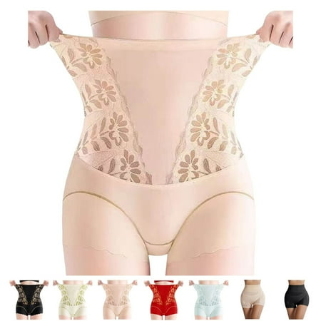 Women High Waist Body Shaping Pants Seamless Body Shaping Tummy Shaping Buttocks Lifting Pants Slimming Stripe Tummy Control Panty Shapewear for Women