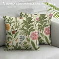 thumbnail image 3 of COMIO  Spring Pillow Covers  Garden Plants Herbs Cushion Cases Wildflowers Botanical Classic Design Throw Pillow Covers for Home Decor Sofa Car Bedroom, 3 of 5